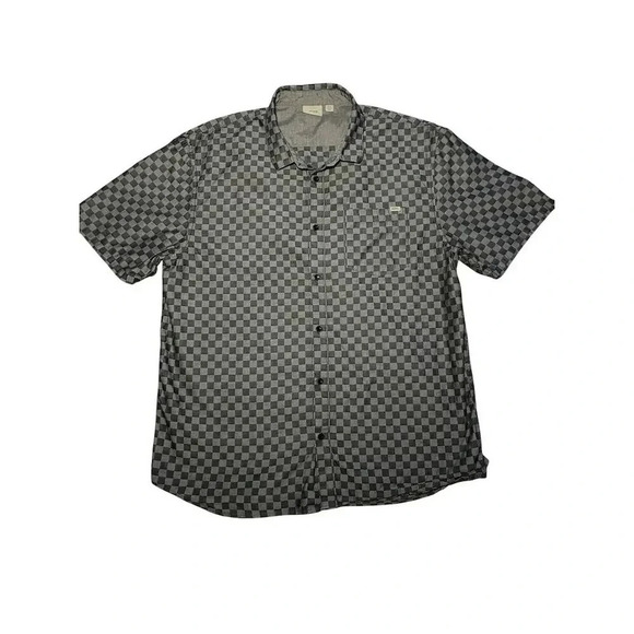 Vans Other - Vans Men's 2XL Gray and Checkered Long Sleeve Button-Up Shirt Casual